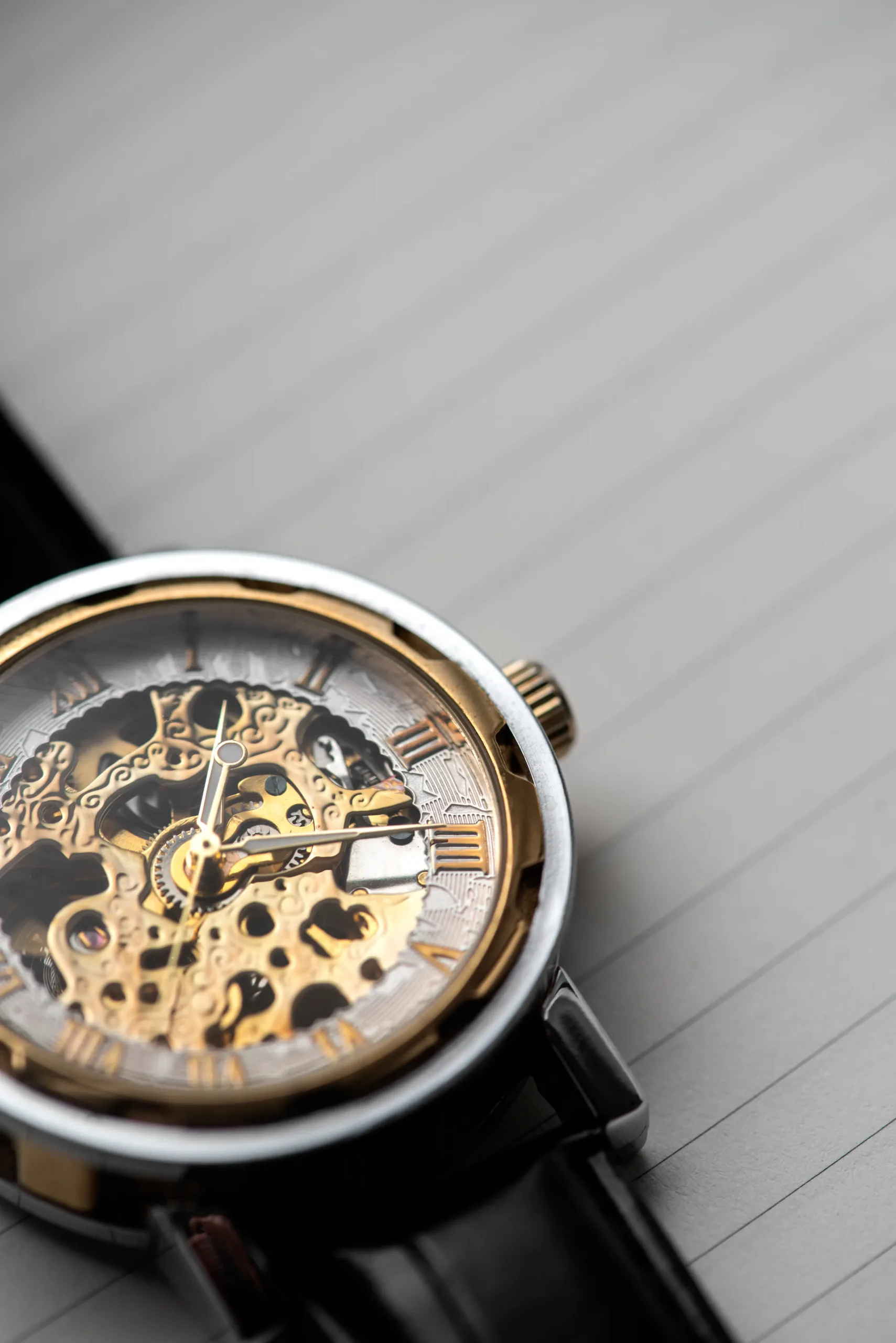 Montre de luxe en gros plan